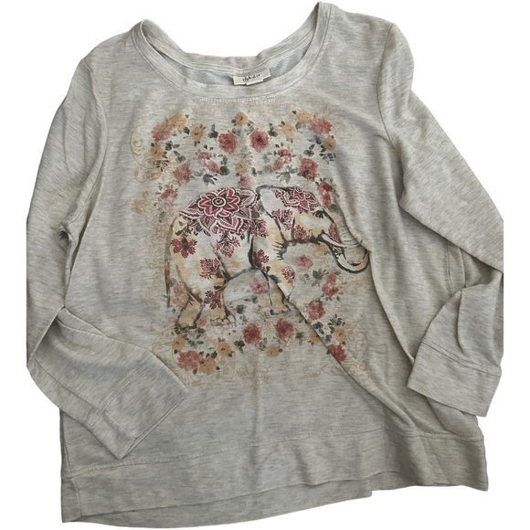 Style & Co. Tops - Style & Co Long Sleeve Flower Tee XL